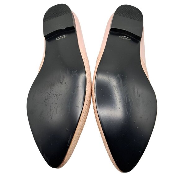 Vintage Blush Pink Shoes Womens Sz 40 8.5 Leather & Snakeskin Lace-Up Loafers by - Picture 12 of 14